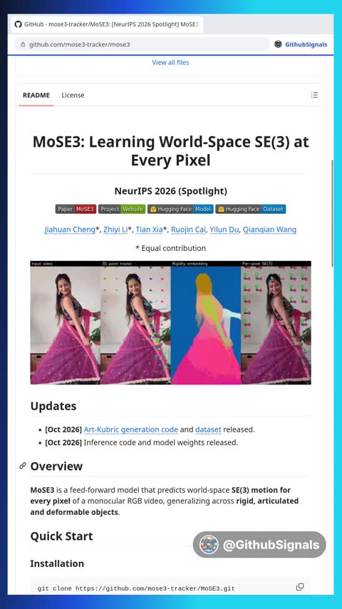 Video preview for mose3-tracker/mose3