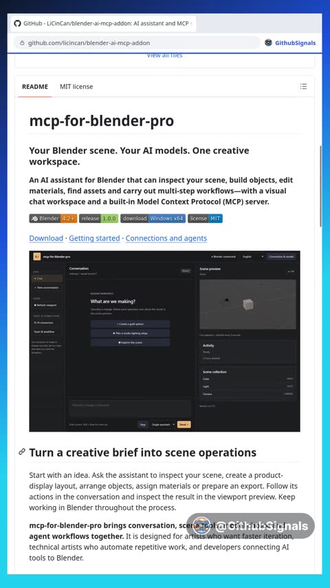 Video preview for licincan/blender-ai-mcp-addon