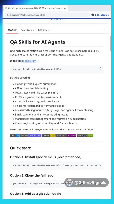 Video preview for petrkindlmann/qa-skills