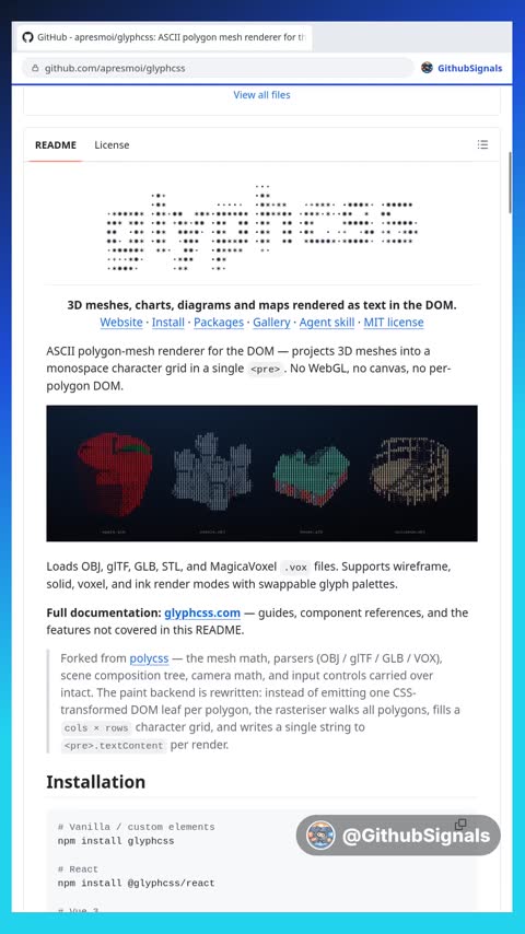 Video preview for apresmoi/glyphcss