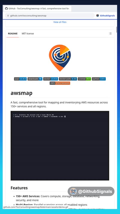Video preview for tocconsulting/awsmap