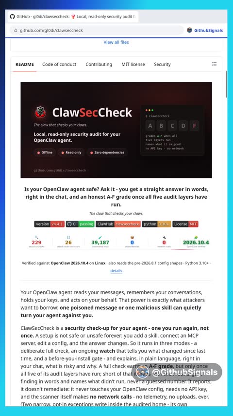 Video preview for gl0di/clawseccheck
