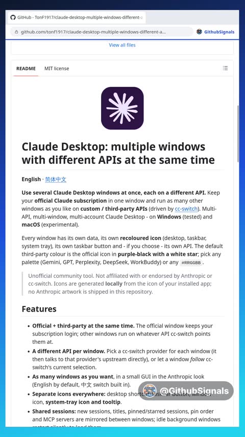 Video preview for tonf1917/claude-desktop-multiple-windows-different-api
