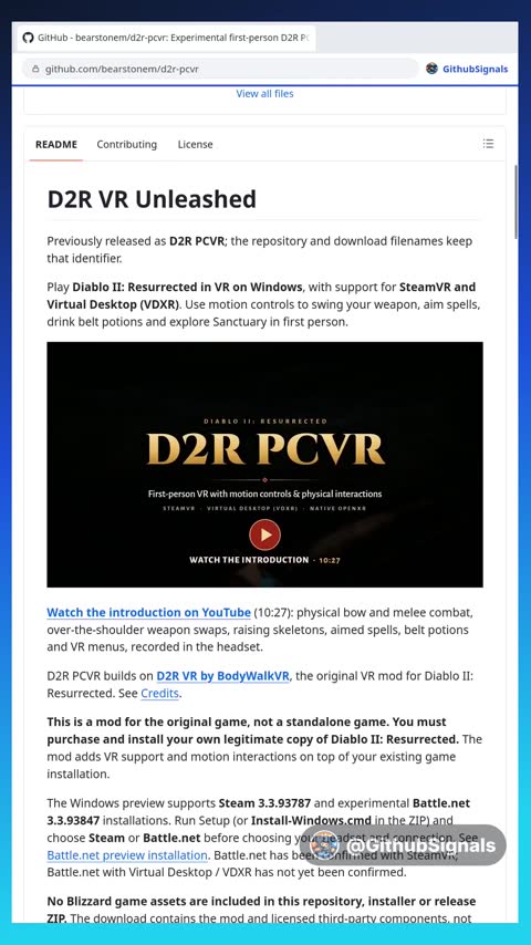 Video preview for bearstonem/d2r-pcvr