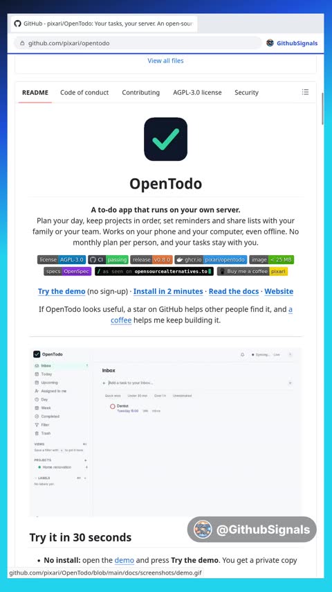 Video preview for pixari/opentodo