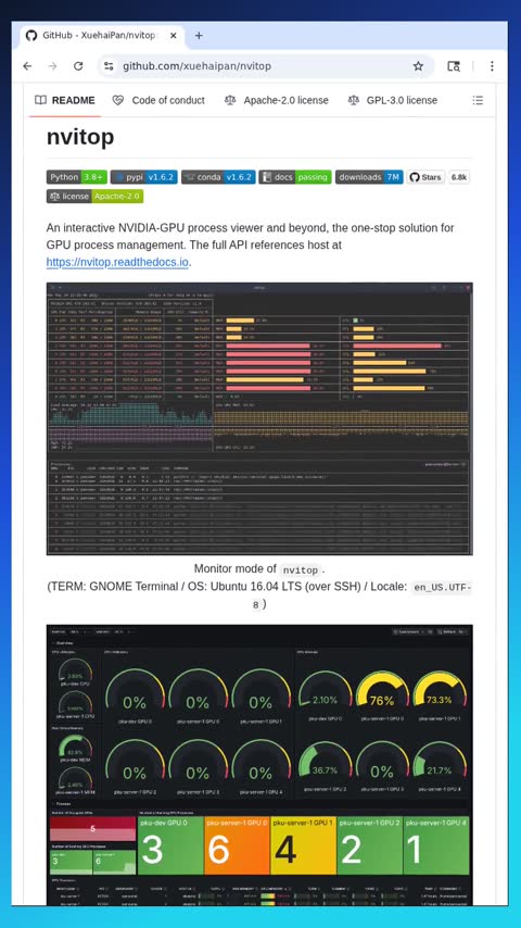 Video preview for xuehaipan/nvitop