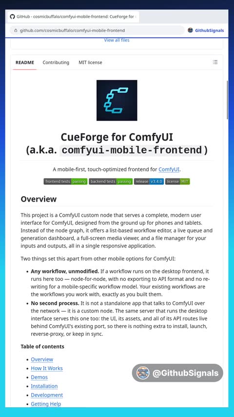 Video preview for cosmicbuffalo/comfyui-mobile-frontend