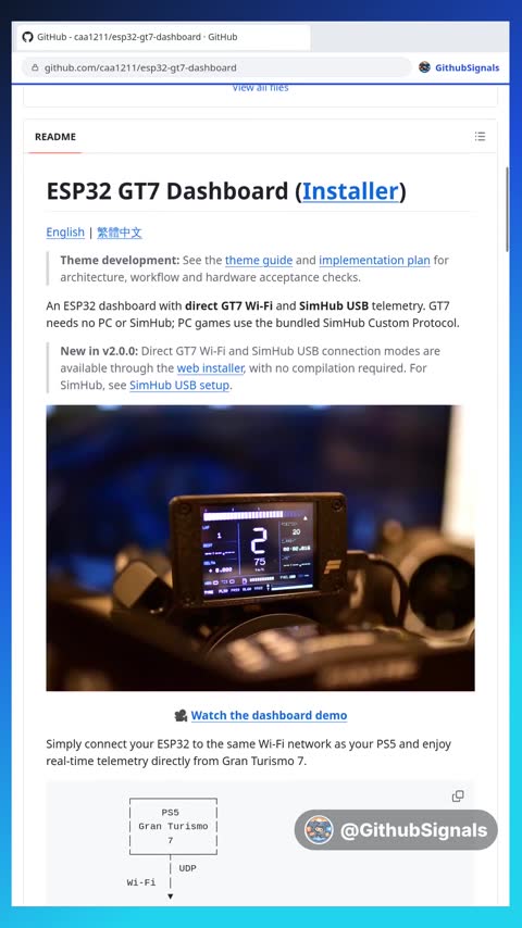 Video preview for caa1211/esp32-gt7-dashboard