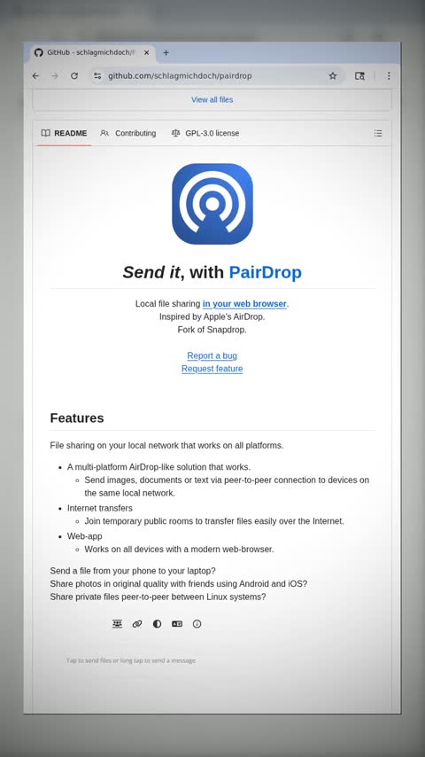 Video preview for schlagmichdoch/pairdrop