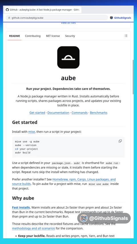 Video preview for aubepkg/aube