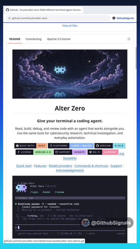 Video preview for linuztx/alter-zero
