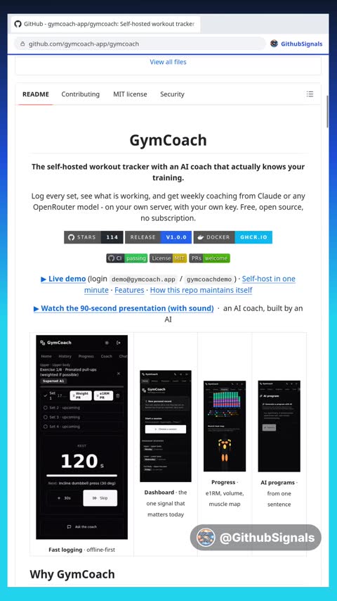 Video preview for gymcoach-app/gymcoach