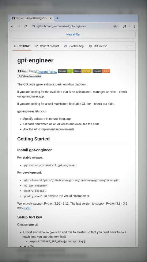 Video preview for antonosika/gpt-engineer
