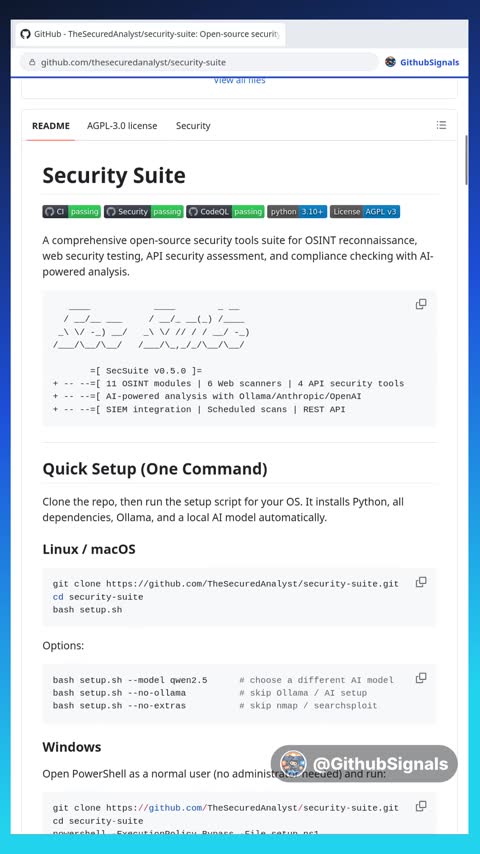 Video preview for thesecuredanalyst/security-suite