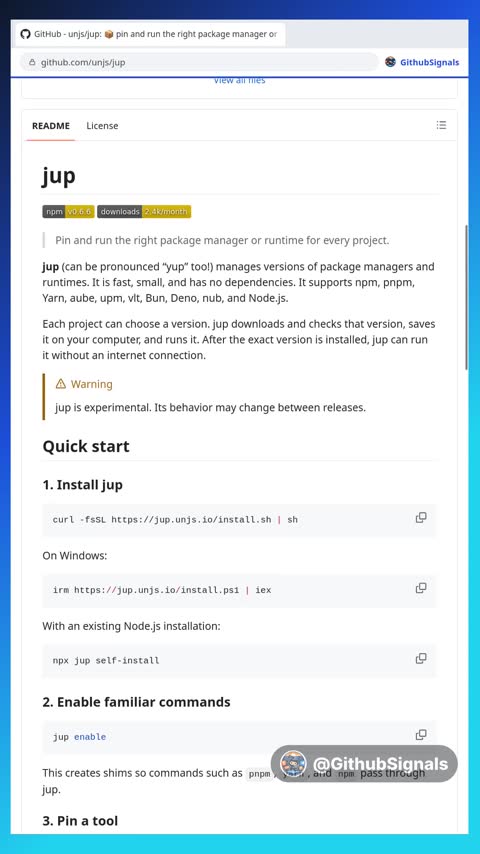Video preview for unjs/jup