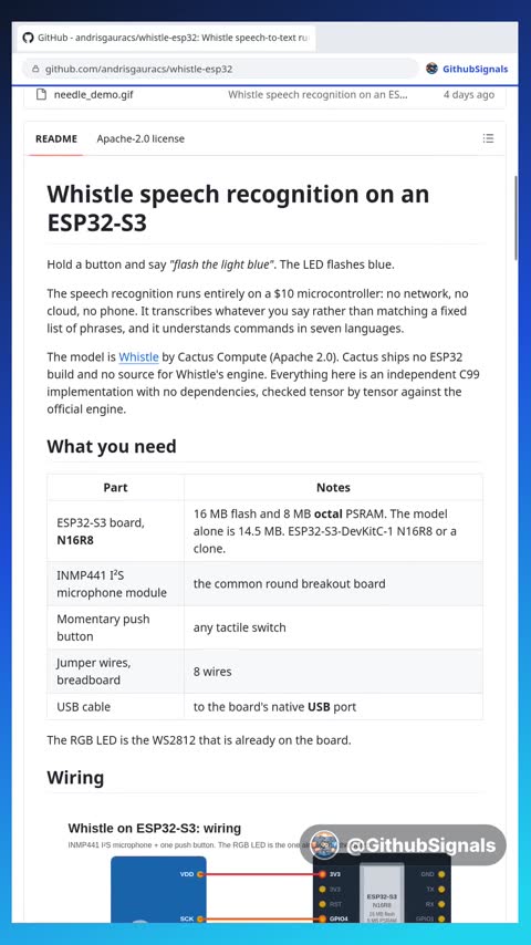 Video preview for andrisgauracs/whistle-esp32