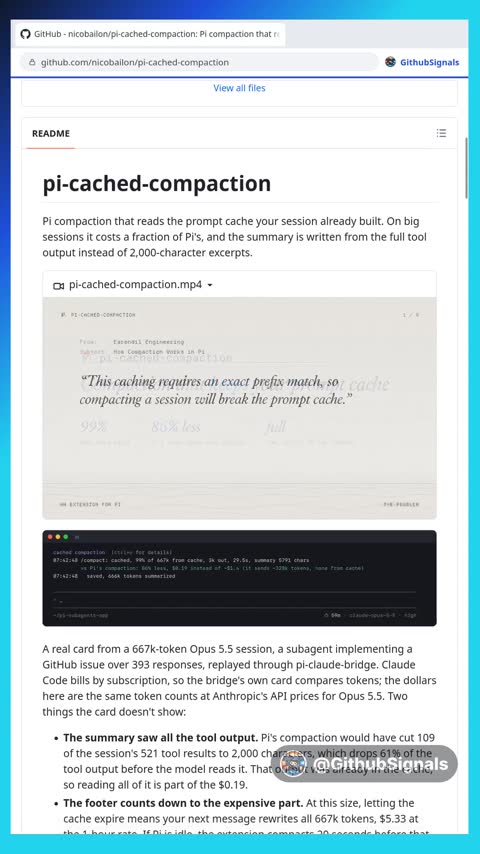 Video preview for nicobailon/pi-cached-compaction