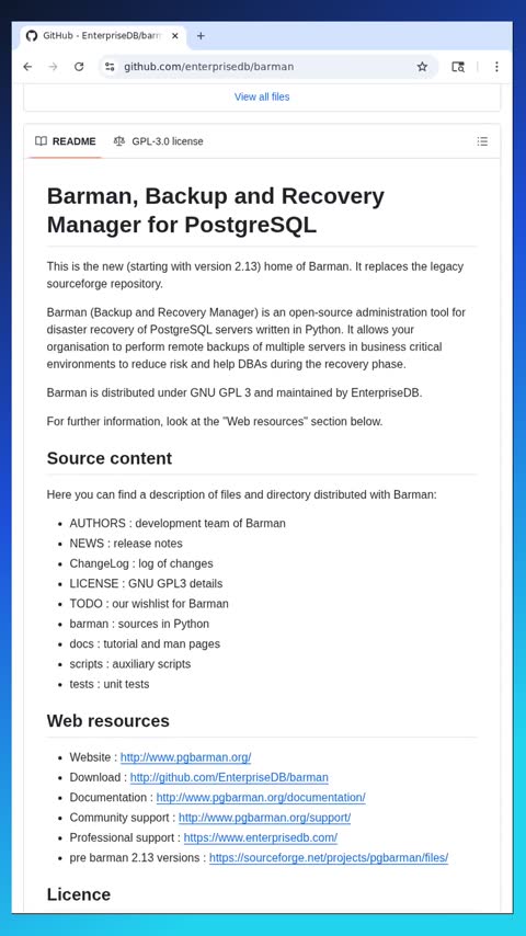 Video preview for enterprisedb/barman