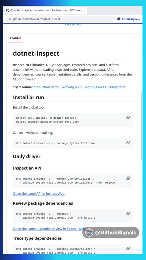 Video preview for richlander/dotnet-inspect