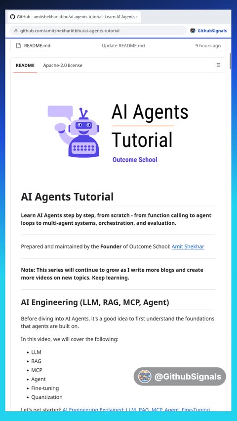 Video preview for amitshekhariitbhu/ai-agents-tutorial