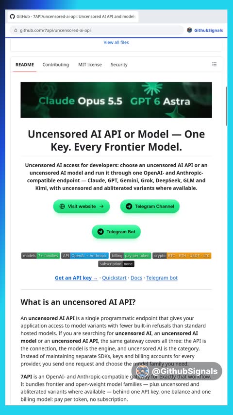 Video preview for 7api/uncensored-ai-api