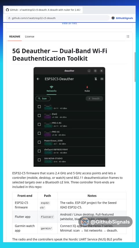 Video preview for x1watt/esp32-c5-deauth