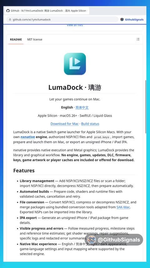 Video preview for xc1ym/lumadock