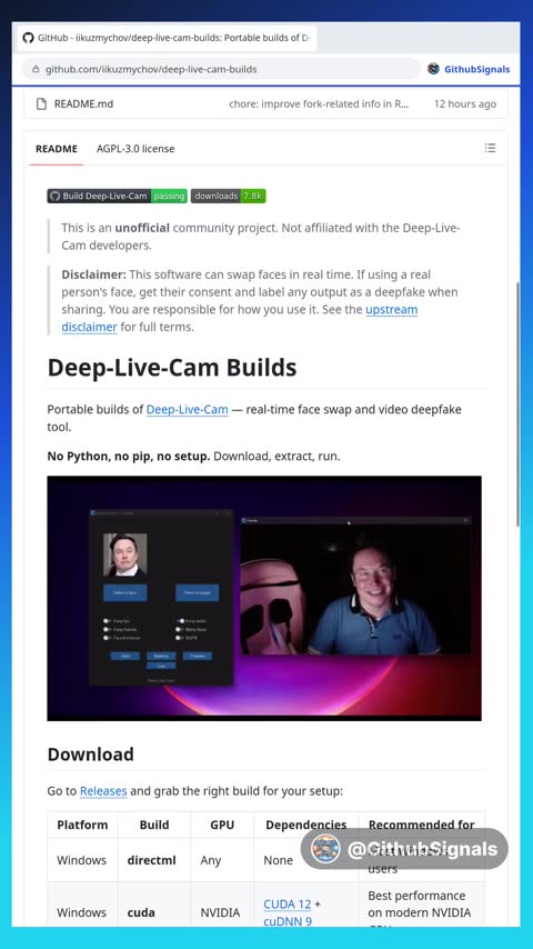 Video preview for iikuzmychov/deep-live-cam-builds
