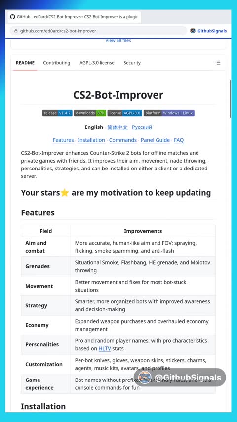 Video preview for ed0ard/cs2-bot-improver