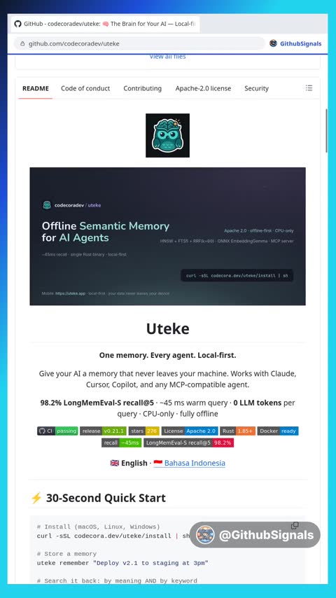 Video preview for codecoradev/uteke
