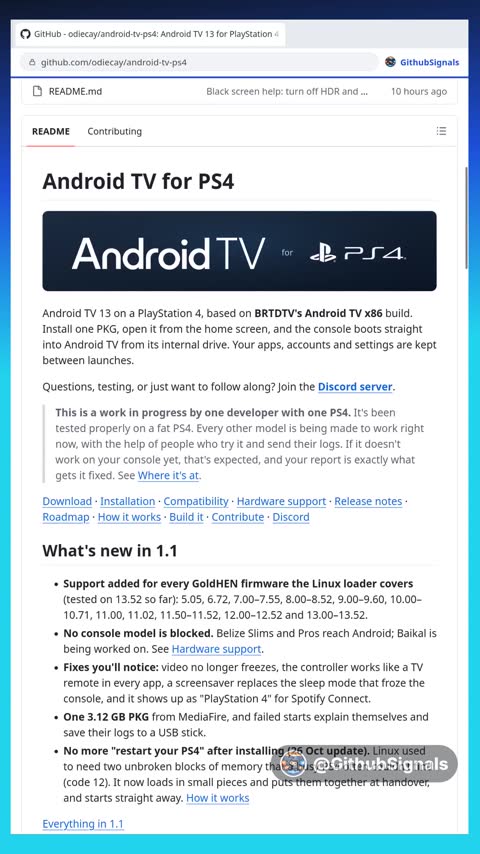 Video preview for odiecay/android-tv-ps4