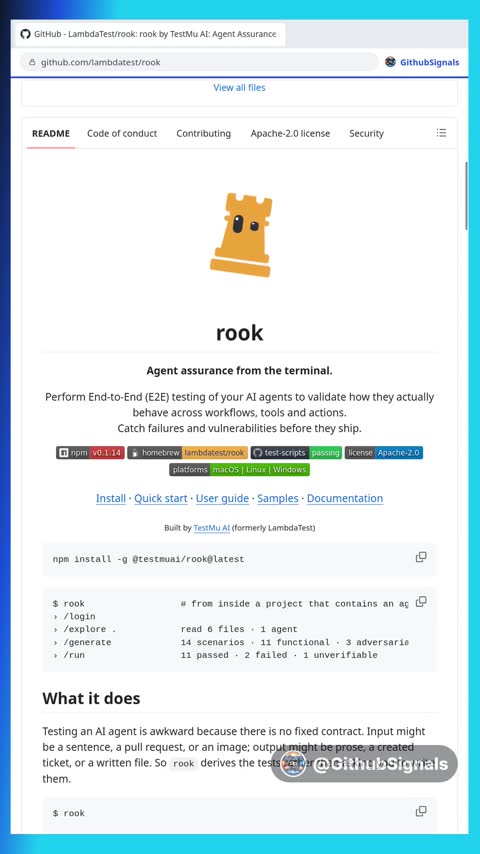Video preview for lambdatest/rook