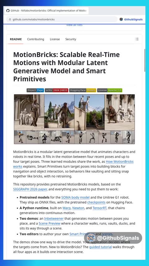 Video preview for nvlabs/motionbricks
