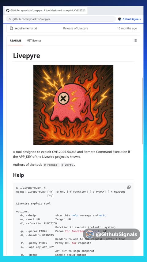 Video preview for synacktiv/livepyre
