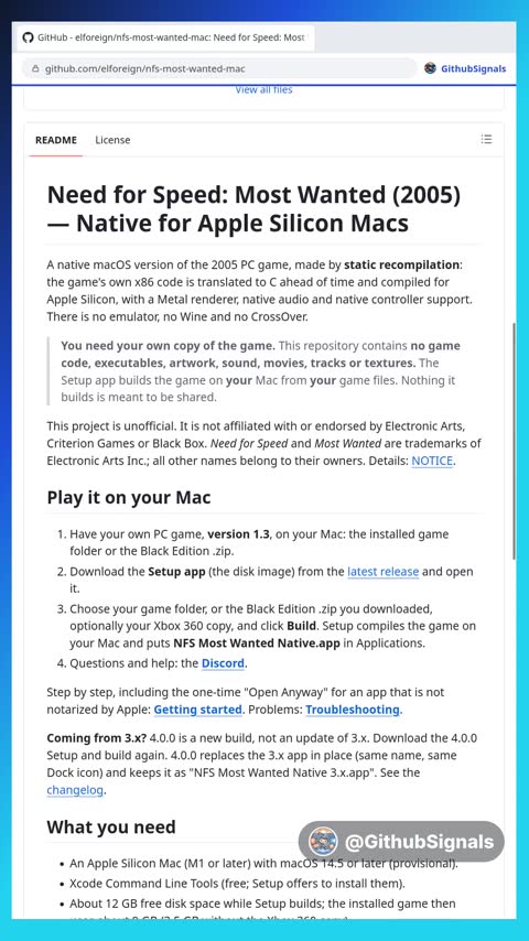 Video preview for elforeign/nfs-most-wanted-mac