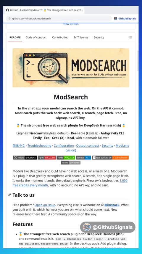 Video preview for liustack/modsearch