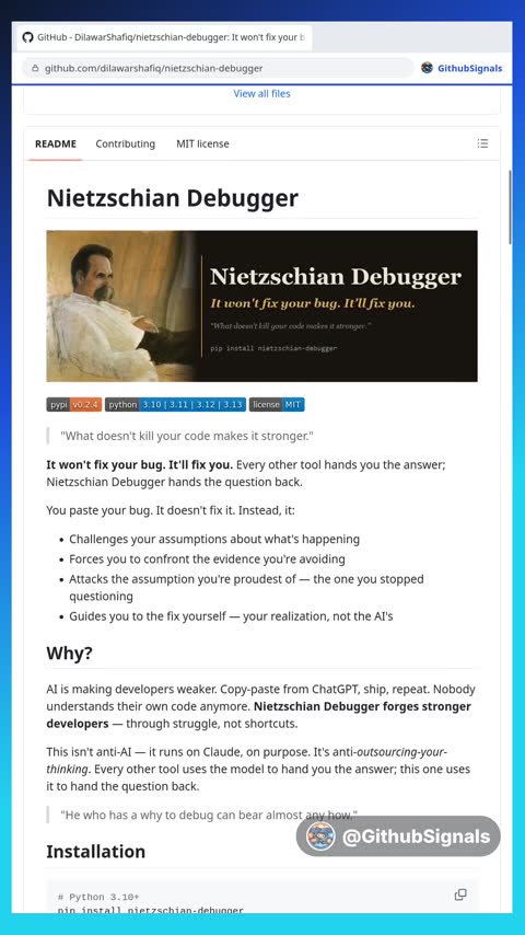 Video preview for dilawarshafiq/nietzschian-debugger
