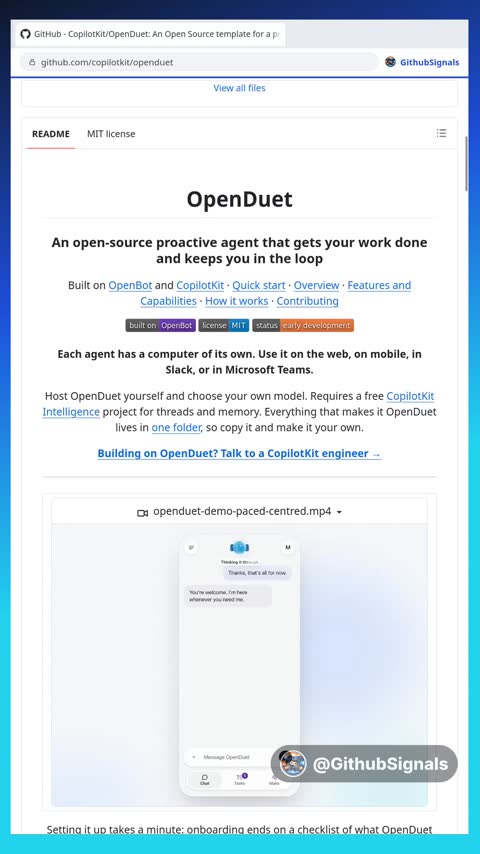 Video preview for copilotkit/openduet