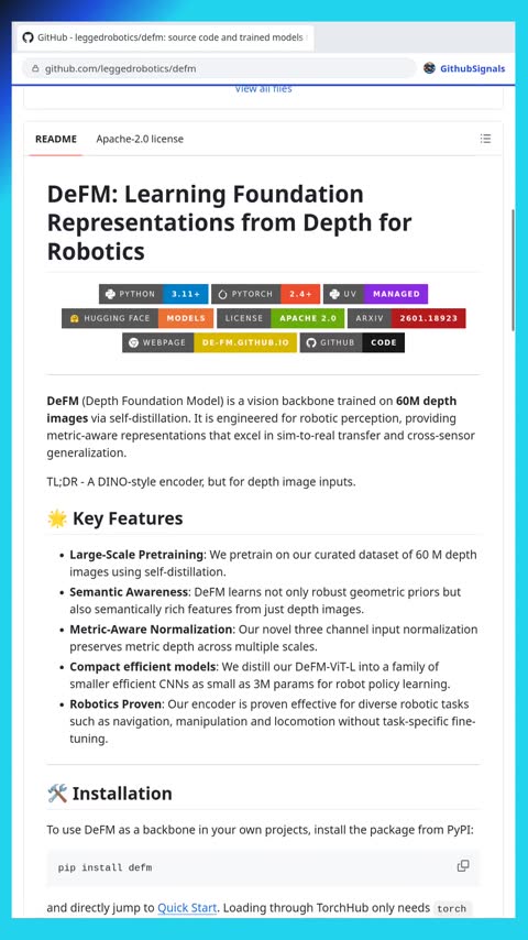 Video preview for leggedrobotics/defm