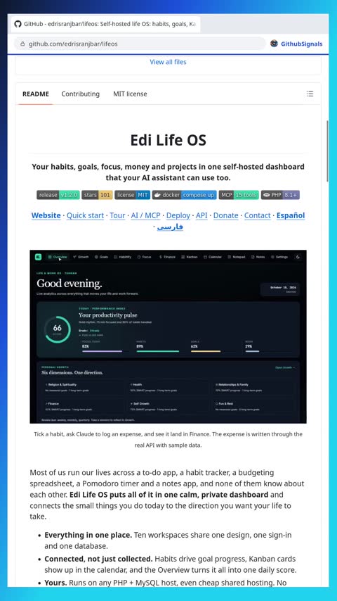 Video preview for edrisranjbar/lifeos
