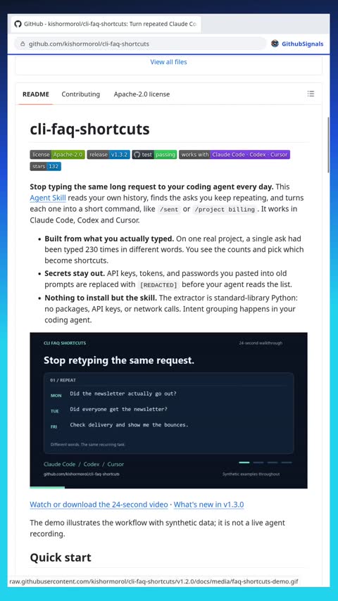 Video preview for kishormorol/cli-faq-shortcuts