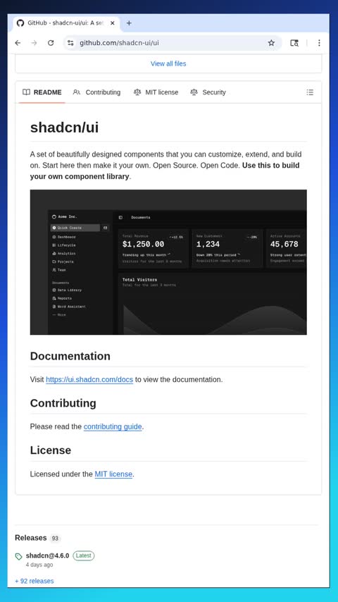 Video preview for shadcn-ui/ui