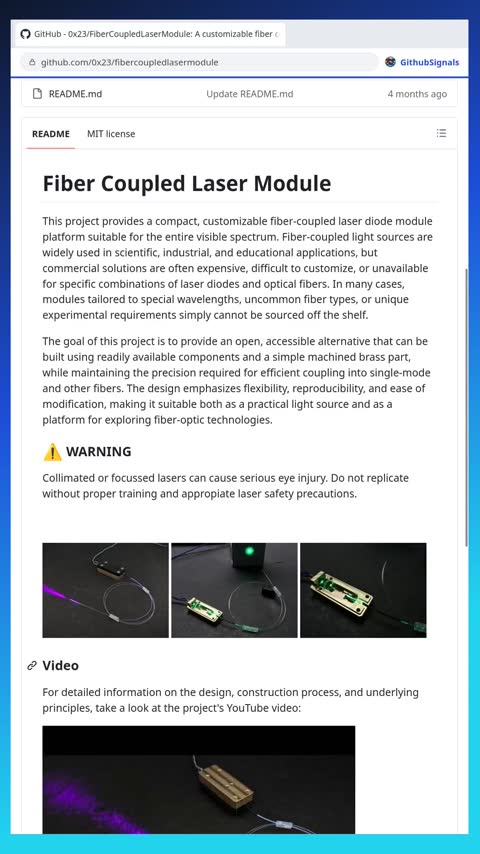 Video preview for 0x23/fibercoupledlasermodule