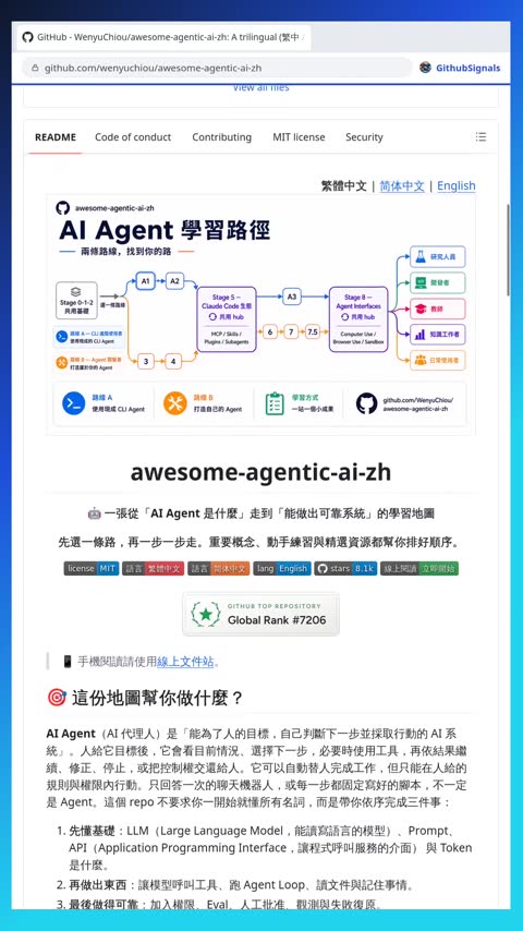 Video preview for wenyuchiou/awesome-agentic-ai-zh