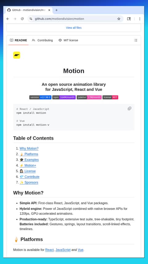 Video preview for motiondivision/motion