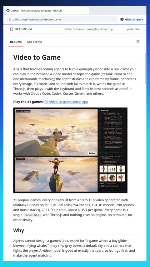Video preview for lovisdotio/video-to-game