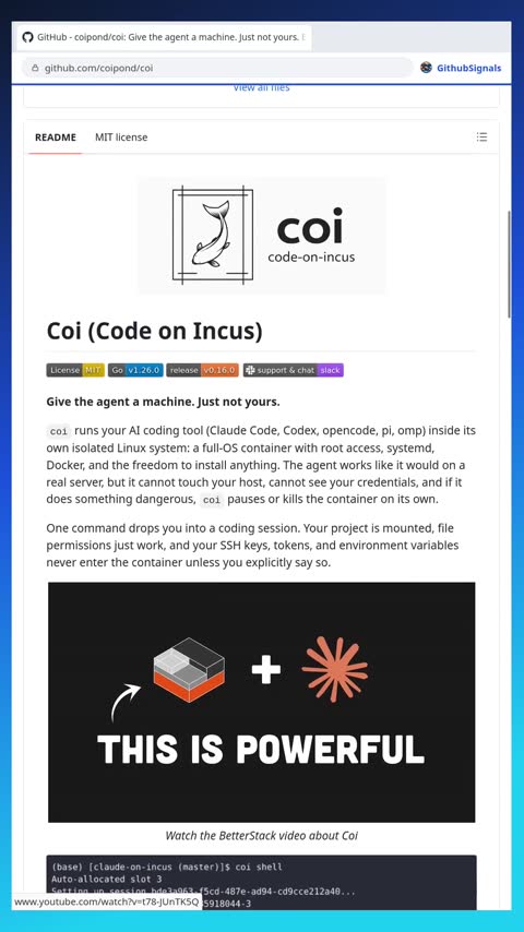 Video preview for coipond/coi