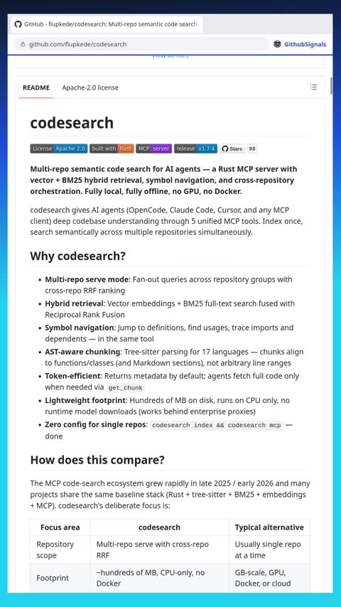 Video preview for flupkede/codesearch