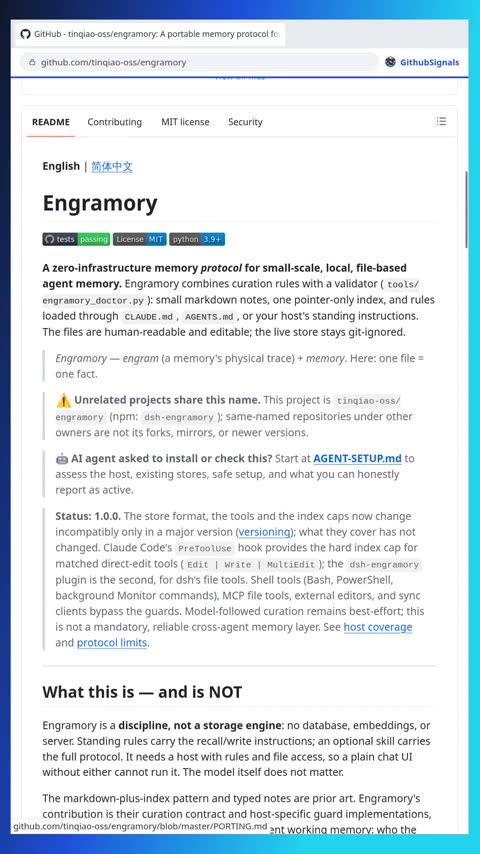 Video preview for tinqiao-oss/engramory