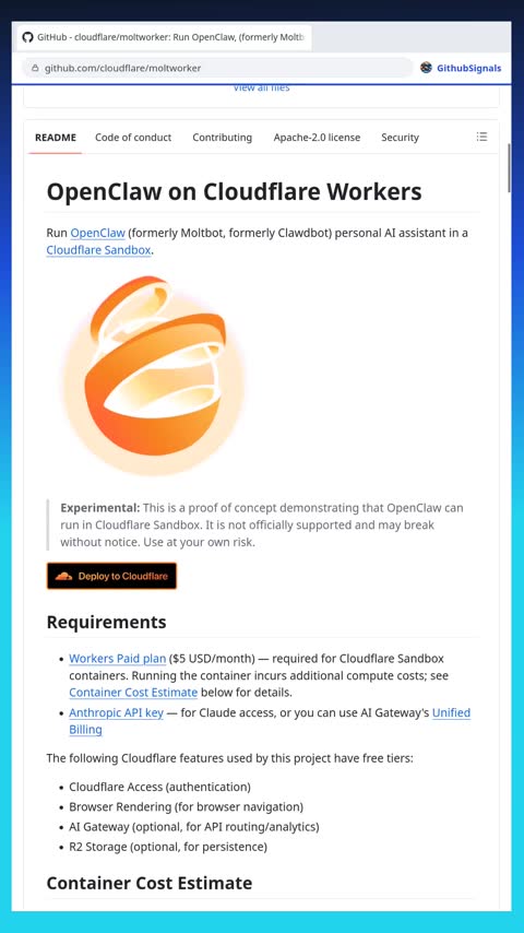 Video preview for cloudflare/moltworker